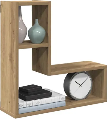 Productafbeelding van Maison Exclusive - Wandplanken, 2 stuks, ambachtelijk eikenhout, 50x15x50 cm, houtvezel