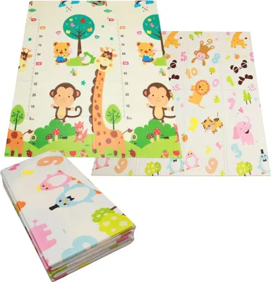 Image de Tapis pliable singe/girafe 150x180x1cm mousse EVA