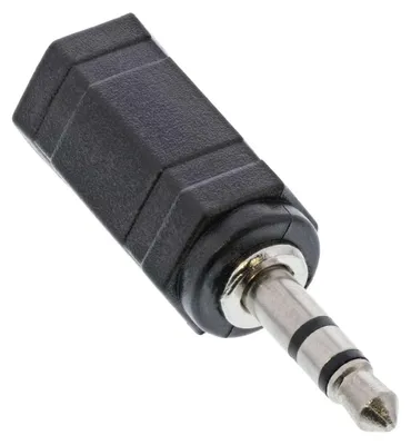 Produktbild von InLine Audio Adapter, 2,5mm Klinke Buchse an 3,5mm Stecker, Stereo, 2.5mm jack female, 3.5mm, Schwarz