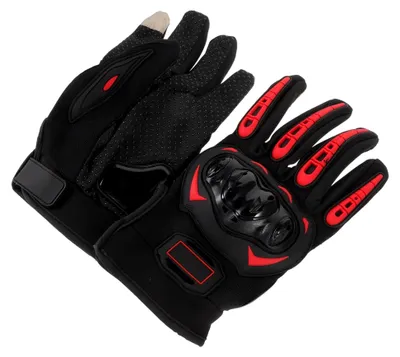 Produktbild von Vollfinger Motorradhandschuhe für Herren, atmungsaktiv und stoßfest, rot, Größe XXL
