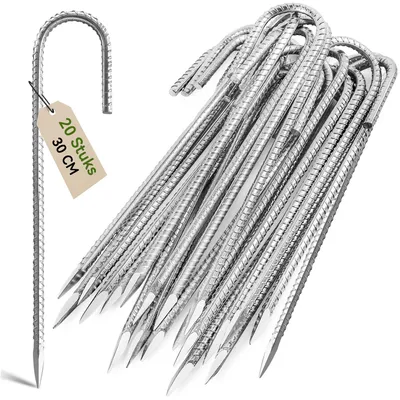 Immagine prodotto di Set di 20 picchetti robusti per trampolini e tende, lunghezza 30 cm