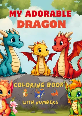Produktbild von My adorable dragon coloring book with numbers
