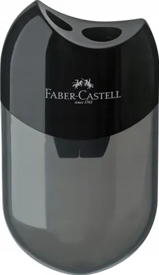 Zdjęcie produktu dla Faber-Castell 183500, Temperówka ręczna, Czarny, Przezroczysty, 1 szt.