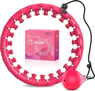 Obrázok produktu pre Duerté - Hula Hoop so záťažou - Hula Hoop fitness pre deti a dospelých - záťažová obruč 1,5 kg - Hula Hoop