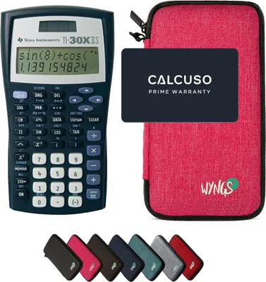 Produktbild von TI-30XIIS inkl. WYNGS Schutztasche Pink - Wissenschaftlicher Taschenrechner - Basic Set