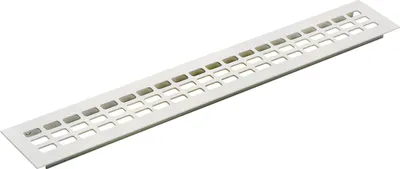 Produktbild von Lüftungsgitter Abluftgitter Möbelbeschlag 1000x80mm Aluminium weiß beschichtet