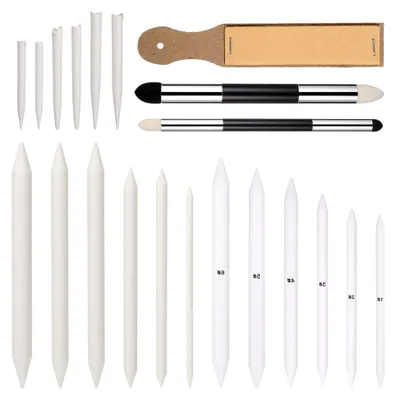 Produktbild von 21-teiliges Set mit Papierwischern und Bleistiften zum Zeichnen und Korrigieren