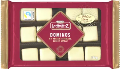 Obrázek produktu pro Henry Lambertz Dezert Domino White s bílou čokoládou 150g