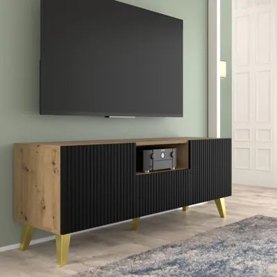 Zdjęcie produktu dla Homlando szafka RTV Ravenna 150 dąb artisan czarny