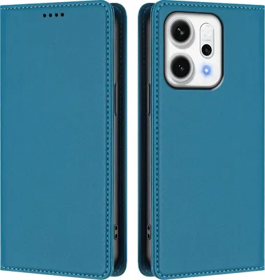 Immagine prodotto di Custodia in pelle per Oppo Reno14 / Reno14 F 5G, custodia a libro magnetica in Finto cuoio con supporto, blu lago