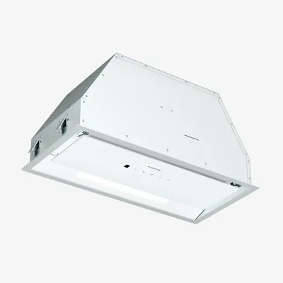 Obrázek produktu pro Klarstein Ventimate digestoř, 60 cm digestoř s dotykovým ovládacím panelem, průtok vzduchu 387 m³/h, energetická účinnost A+, tichý DC motor, LED osvětlení, uhlíkový filtr pro recirkulaci, bílá barva