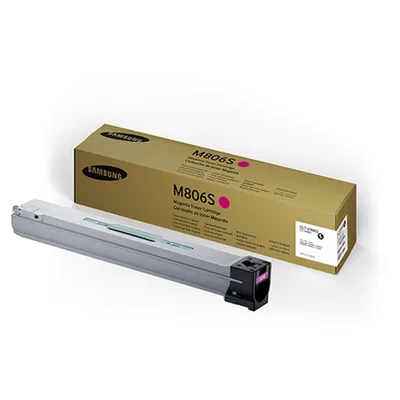 A Samsung toner cartridge and its packaging are displayed against a white background.