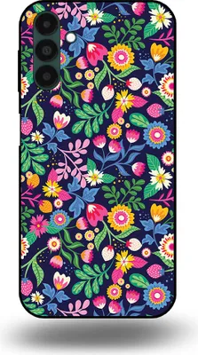 Produktbild von Smartphonica Handytasche passend für Samsung Galaxy A04s mit Blumendruck - TPU Back Cover Case Blumendesign