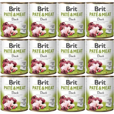 Produktbild von BRIT Paté & Meat mit Ente - Nassfutter für Hunde – 800 g
