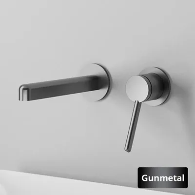 Immagine prodotto di Miscelatore monocomando da parete per lavabo – Acciaio inossidabile – Cartuccia in Vetroceramica – Ottone
