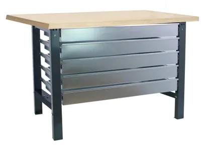 Image de Etabli Simonwork Bt6 Mdf 5box 1800x750 Antracite/bois Antracite/mdf 865x1800x750 - Simonrack