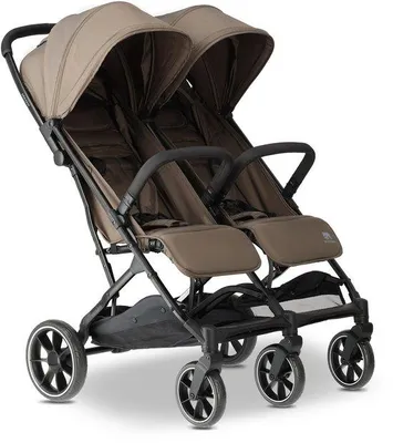Obrázok produktu pre Deryan Rolo X2 XL Duo – Kočík pre dve deti – Kompaktný a ľahký – Farba: Hnedá