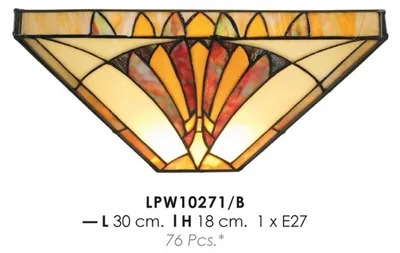 Zdjęcie produktu dla Lampa ścienna Casa Padrino Tiffany Ø 30 x wys. 18 cm - Luksusowa lampa ścienna do salonu