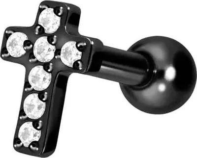 Produktbild von Ohrpiercing Titan Ohrpiercing KRISTALLKREUZ