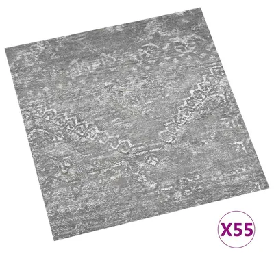 Image de Planches de sol 55 pcs Gris Béton 5,11 m² PVC