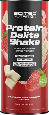 Image de Scitec Nutrition Protein Delite Shake 700 g fraise-chocolat blanc / Protéines à multi ingrédients (journalières) / Délicieuse boisson protéinée avec de vrais fruits et des morceaux de chocolat