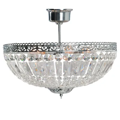 Produktbild von Clayre & Eef Kristall-Deckenlampe Ø 47x38 cm Transparant Eisen