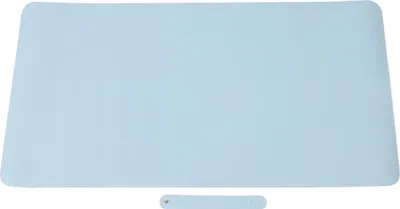 Imagen del producto de Base para escritorio de cuero, de un solo lado, 90 x 45 cm, color azul claro. Alfombrilla de Polyurethanengrosada para mesa de manicura, mesa, decoración del hogar