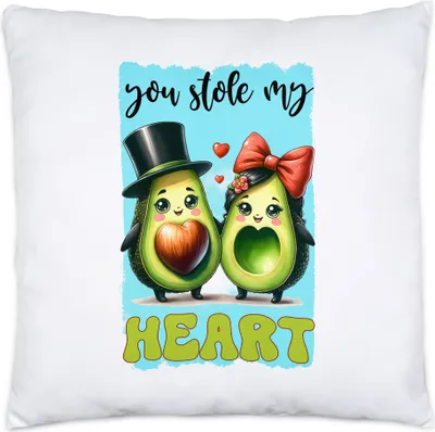 Produktbild von You Stole My Heart Kissen inkl. Füllung Avocado Liebe Humor Geschenkidee