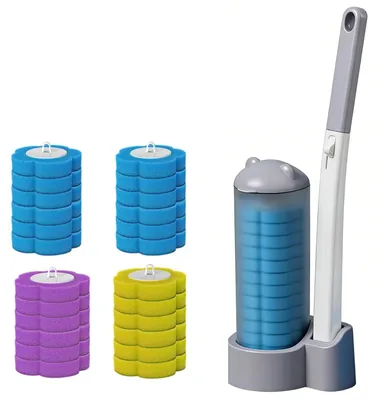 Produktbild von Einweg-Toilettenbürste mit Reinigungsmittel – Hygienelösung ohne Kontakt (30 Stück)