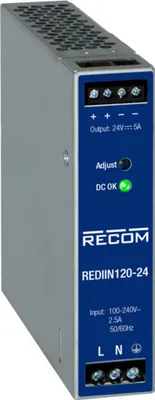Produktbild von Recom AC-DC-Industrienetzteil Hutschiene 120W 24V 5A