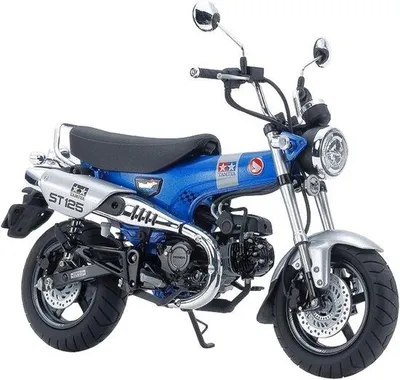Produktbild von Famanu Modellmotorrad - Klassische 125cc Motorrad Modellbausatz - Detaillierte Ausführung in Metallic Blau