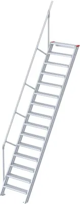 Produktbild von Euroline 510 Treppe 60° 600mm Stufenbreite 15 Stufen Alu gerieft