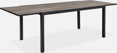 Produktbild von sweeek - Gartentisch aus DPC und Aluminium ausziehbar 8 Sitzplätze - Braun