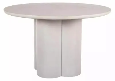 Imagen del producto de Mesa de comedor FURNLUX Rosalia, color gris, 120 cm / Color principal: Gris / Dimensiones: 120 x 74 x 120 cm