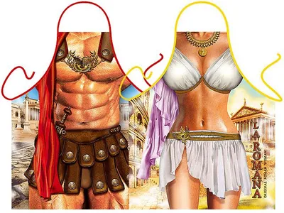 Immagine prodotto di Set Grembiuli Gladiatore e Donna Romana