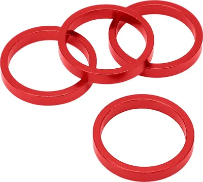 Obrázok produktu pre 4 kusy Bicycle Headset Spacer Predná vidlica Stem Spacer z hliníkovej zliatiny pre horské cestné bicykle 28,6 mm TubeRed