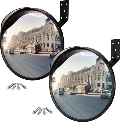 Produktbild von ONVAYA® Verkehrsspiegel 30 cm | 2 Stück | Konvexspiegel zur Einsicht von toten Winkeln | Sicherheitsspiegel | Überwachungsspiegel | Panoramaspiegel