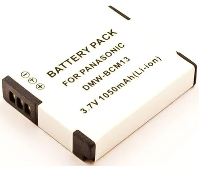 Produktbild von Akku für Panasonic LUMIX DMC-ZS30 Li-Ion 3,7 Volt 1050 mAh schwarz.