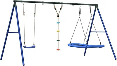 Imagen del producto de Columpio - Juego con asiento de columpio, columpio de escalada y columpio tipo nido. Peso: 30,37 kg