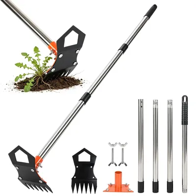 Produktbild von 2-in-1 Unkrautentferner mit Langem Griff für den Garten