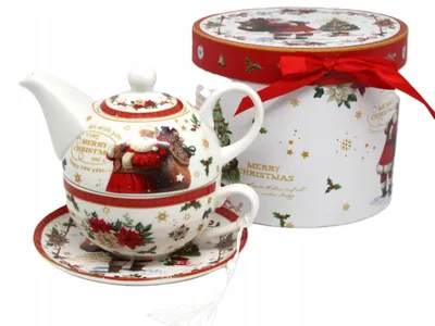 Produktbild von Domdekoracji PL-6635 Weihnachts Tea for One Set Porzellan