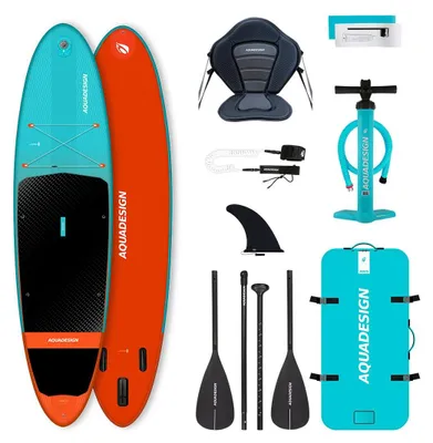 Image de Aquadesign Stand up Paddle Gonflable SUP/Kayak (jusqu'à 140Kg) - Django 10'8
