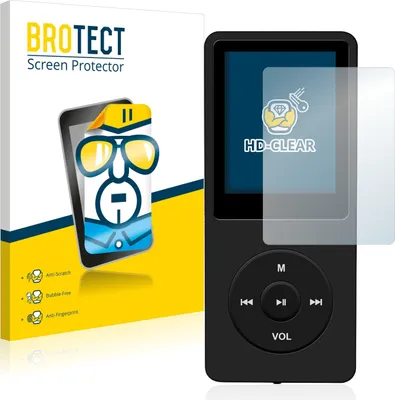 Produktbild von 2x Für AGPtek 8GB MP3-Player Schutzfolie BROTECT Displayschutz Display Schutz Folie Klar Transparent