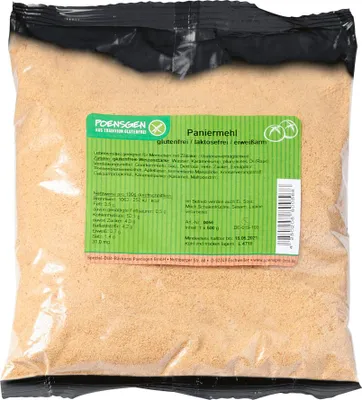 Produktbild von Poensgen Paniermehl glutenfrei laktosefrei schmackhaft Packung 400g