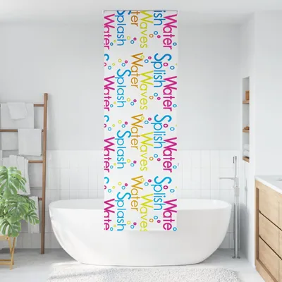 Image de Maison Exclusive - Rideau de douche, dimensions 60x240 cm, largeur du tissu : 56 cm