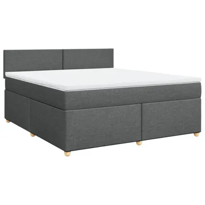 Produktbild von vidaXL Boxspringbett mit Matratze Dunkelgrau 180x200 cm Stoff