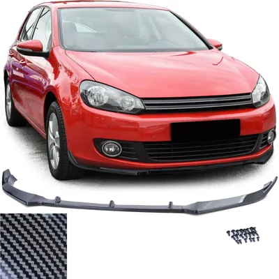 Zdjęcie produktu dla Listwa przedniego spojlera wzór karbonu do VW Golf 6 2008–2012