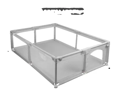 Zdjęcie produktu dla Kojec dla niemowląt, przestronny, bezpieczny dla dzieci w wieku 0-12 lat, szary 180 200 cm