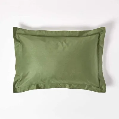 Produktbild von Famanu Kissenbezug Mosgrün 48x74 cm - Satin mit Umschlagverschluss