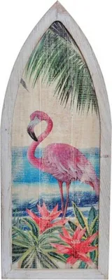 Image de Décoration murale DKD Home Decor Bois Rose Flamant Tropical